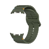 Classic Wave siliconen band - Donkergroen - Samsung Galaxy Watch 8 - 40mm / 44mm
