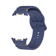 Classic Wave siliconen band - Donkerblauw - Samsung Galaxy Watch 8 - 40mm / 44mm