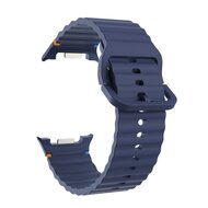 Classic Wave siliconen band - Donkerblauw - Samsung Galaxy Watch 8 - 40mm / 44mm