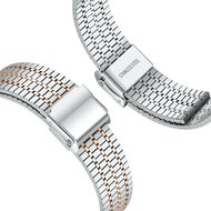 Stalen bandje - Zilver met ros&eacute; goud - Samsung Galaxy Watch 8 - 40mm / 44mm