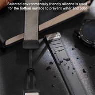 Leer + siliconen bandje - Zwart - Samsung Galaxy Watch 8 - 40mm / 44mm