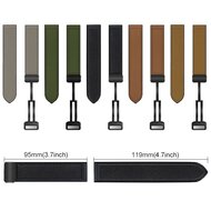 Leer + siliconen bandje - Zwart - Samsung Galaxy Watch 8 - 40mm / 44mm