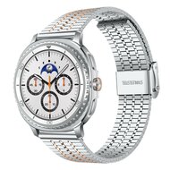 Stalen bandje - Zilver met ros&eacute; goud - Samsung Galaxy Watch 8 Classic - 46mm