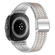 Stalen bandje - Zilver met ros&eacute; goud - Samsung Galaxy Watch 8 Classic - 46mm
