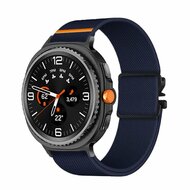 Nylon bandje met Parachute sluiting - Donkerblauw - Samsung Galaxy Watch 8 Classic - 46mm
