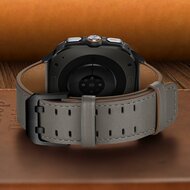 Leren band met twin gesp - Grijs - Samsung Galaxy Watch Ultra - 47mm