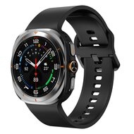 Solid color siliconen band - Zwart - Samsung Galaxy Watch Ultra - 47mm