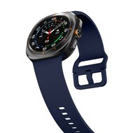 Solid color siliconen band - Donkerblauw - Samsung Galaxy Watch Ultra - 47mm