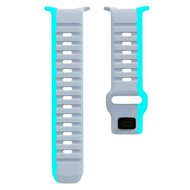 Wave siliconen bandje - Grijs met blauw - Samsung Galaxy Watch Ultra / Ultra 2 - 47mm