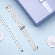 Fitbit Inspire 3 - Resin schakelbandje - Parelmoer wit