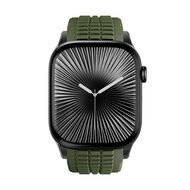 Redefine siliconen band - Groen (zwarte sluiting) - Geschikt voor Apple Watch 44mm / 45mm / 46mm / 49mm
