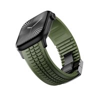 Redefine siliconen band - Groen (zwarte sluiting) - Geschikt voor Apple Watch 44mm / 45mm / 46mm / 49mm