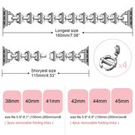 Metalen ladder schakelbandje - Zilver - Geschikt voor Apple watch 44mm / 45mm&nbsp;/ 46mm / 49mm
