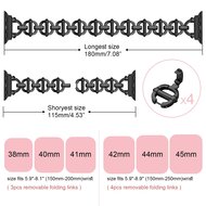 Metalen ladder schakelbandje - Zwart - Geschikt voor Apple watch 44mm / 45mm&nbsp;/ 46mm / 49mm