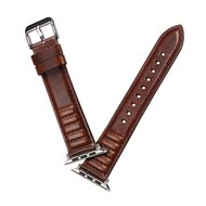 Oil Wax Leren band - Bruin - Geschikt voor Apple Watch 38mm / 40mm / 41mm&nbsp;/ 42mm