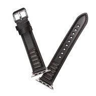 Oil Wax Leren band - Zwart - Geschikt voor Apple Watch 38mm / 40mm / 41mm&nbsp;/ 42mm