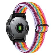 Elastische Solo Loop nylon bandje - Multicolor - Garmin Quatix 8 - 51mm