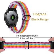 Elastische Solo Loop nylon bandje - Multicolor - Garmin Quatix 8 - 51mm