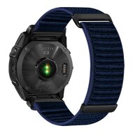 Nylon Sport Loop bandje - Donkerblauw - Garmin Quatix 8 - 51mm