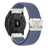 Braided nylon band met parachute sluiting - Blauwgrijs - Garmin Quatix 8 - 51mm