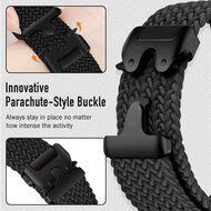 Braided nylon band met parachute sluiting - Blauwgrijs - Garmin Quatix 8 - 51mm