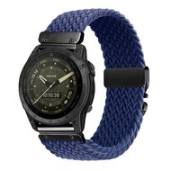 Braided nylon band met parachute sluiting - Blauw - Garmin Quatix 8 - 51mm