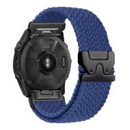 Braided nylon band met parachute sluiting - Blauw - Garmin Quatix 8 - 51mm