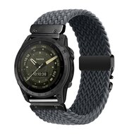Braided nylon band met parachute sluiting - Grijs - Garmin Quatix 8 - 51mm