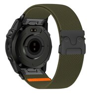 Nylon bandje met parachute sluiting - Donkergroen - Garmin Quatix 8 - 51mm