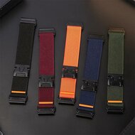 Nylon bandje met parachute sluiting - Grijs - Garmin Quatix 8 - 51mm