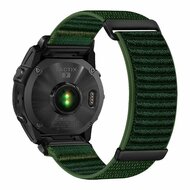 Nylon Sport Loop bandje - Donkergroen - Garmin Fenix 7X / 6X / 5X