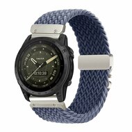 Braided nylon band met parachute sluiting - Blauwgrijs - Garmin Tactix 8 - 51mm