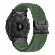 Braided nylon band met parachute sluiting - Groen - Garmin Tactix 8 - 51mm