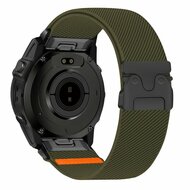 Nylon bandje met parachute sluiting - Donkergroen - Garmin Tactix 8 - 51mm
