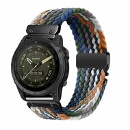 Braided nylon band met parachute sluiting - Multicolor Dark - Garmin Instinct 3 - 50mm