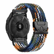 Braided nylon band met parachute sluiting - Multicolor Dark - Garmin Instinct 3 - 50mm