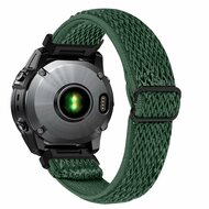 Elastische Solo Loop nylon bandje - Donkergroen - Garmin Tactix 8 - 51mm