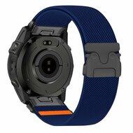 Nylon bandje met parachute sluiting - Donkerblauw - Garmin Forerunner 745 / 935 / 945 / 955 / 965
