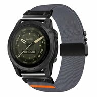 Nylon bandje met parachute sluiting - Grijs - Garmin Forerunner 745 / 935 / 945 / 955 / 965
