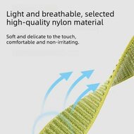 Nylon Sport Loop bandje - Sterrenlicht - Garmin Approach S60 &amp; S62 / Instinct / Instinct 2 (Solar)