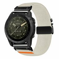 Nylon bandje met parachute sluiting - Sterrenlicht - Garmin Approach S60 &amp; S62 / Instinct / Instinct 2 (Solar)
