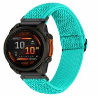 Elastische Solo Loop nylon bandje - Mintgroen - Garmin Fenix 7 / 6 / 5