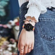 Elastische Solo Loop nylon bandje - Multicolor - Garmin Tactix 8 - 47mm