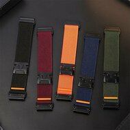Nylon bandje met parachute sluiting - Zwart - Garmin Approach S60 &amp; S62 / Instinct / Instinct 2 (Solar)