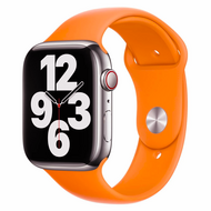 Rubberen sportbandje - Oranje - Geschikt voor Apple Watch 44mm / 45mm&nbsp;/ 46mm / 49mm