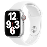 Rubberen sportbandje - Wit - Geschikt voor Apple Watch 44mm / 45mm&nbsp;/ 46mm / 49mm