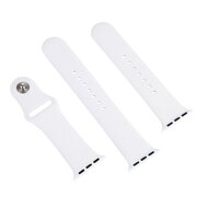 Rubberen sportbandje - Wit - Geschikt voor Apple Watch 38mm / 40mm / 41mm / 42mm