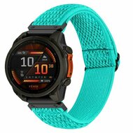 Elastische Solo Loop nylon bandje - Mintgroen - Garmin Instinct E - 40mm