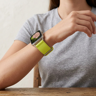 Magnetische nylon bandje - Lime groen - Geschikt voor Apple Watch 44mm / 45mm / 46mm / 49mm