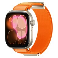 Magnetische nylon bandje - Oranje - Geschikt voor Apple Watch 44mm / 45mm / 46mm / 49mm